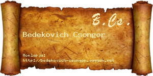Bedekovich Csongor névjegykártya